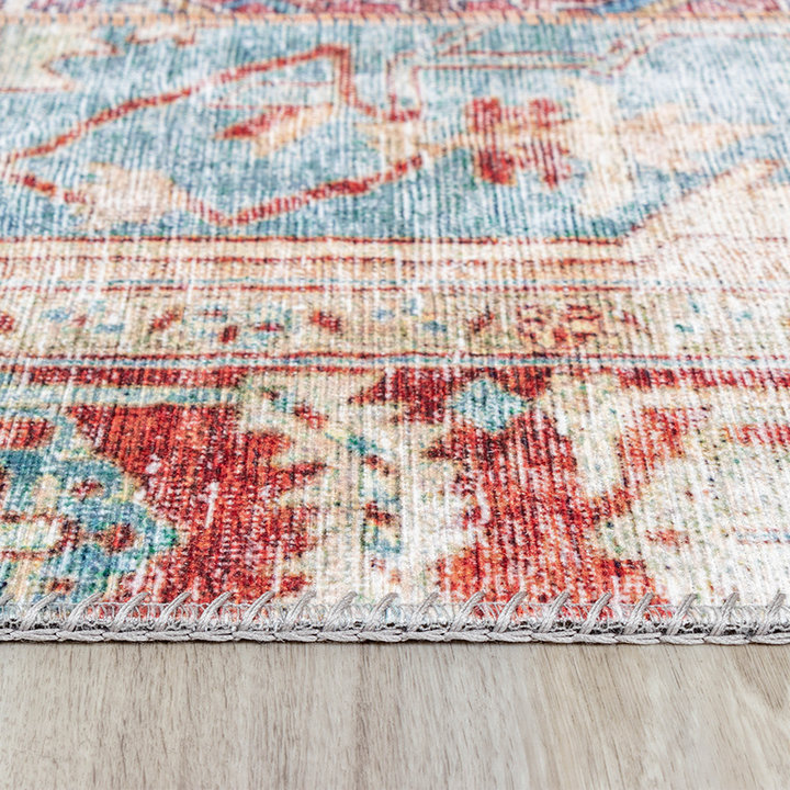Patchwork vloerkleed - Azara Rood | Kleurrijke klassieker