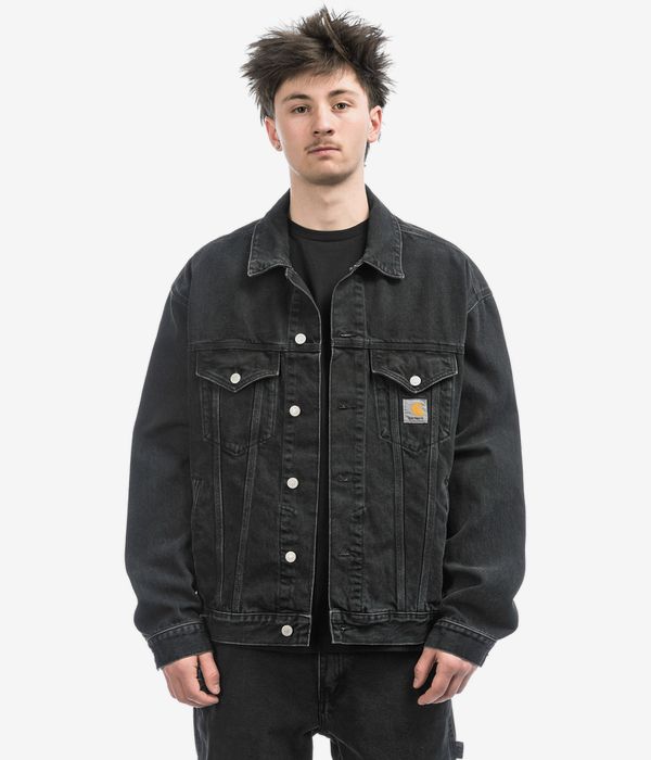 Carhartt WIP Helston Smith Jacke (black stone washed)