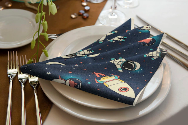 Adam Stoffserviette »Space« GOTS organic,zertifiziert durch CERES 0242für Kinder