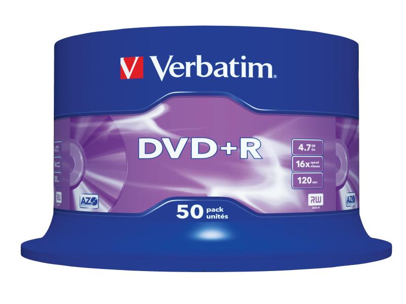 Verbatim DVD R 4.7 GB, Spindel (50 Stück) 50er Spindel DVD-Rohlinge