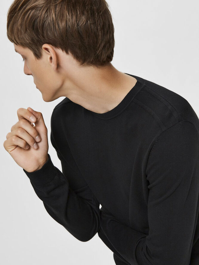 Selected Homme SLHBERG CREW NECK B NOOS Sort