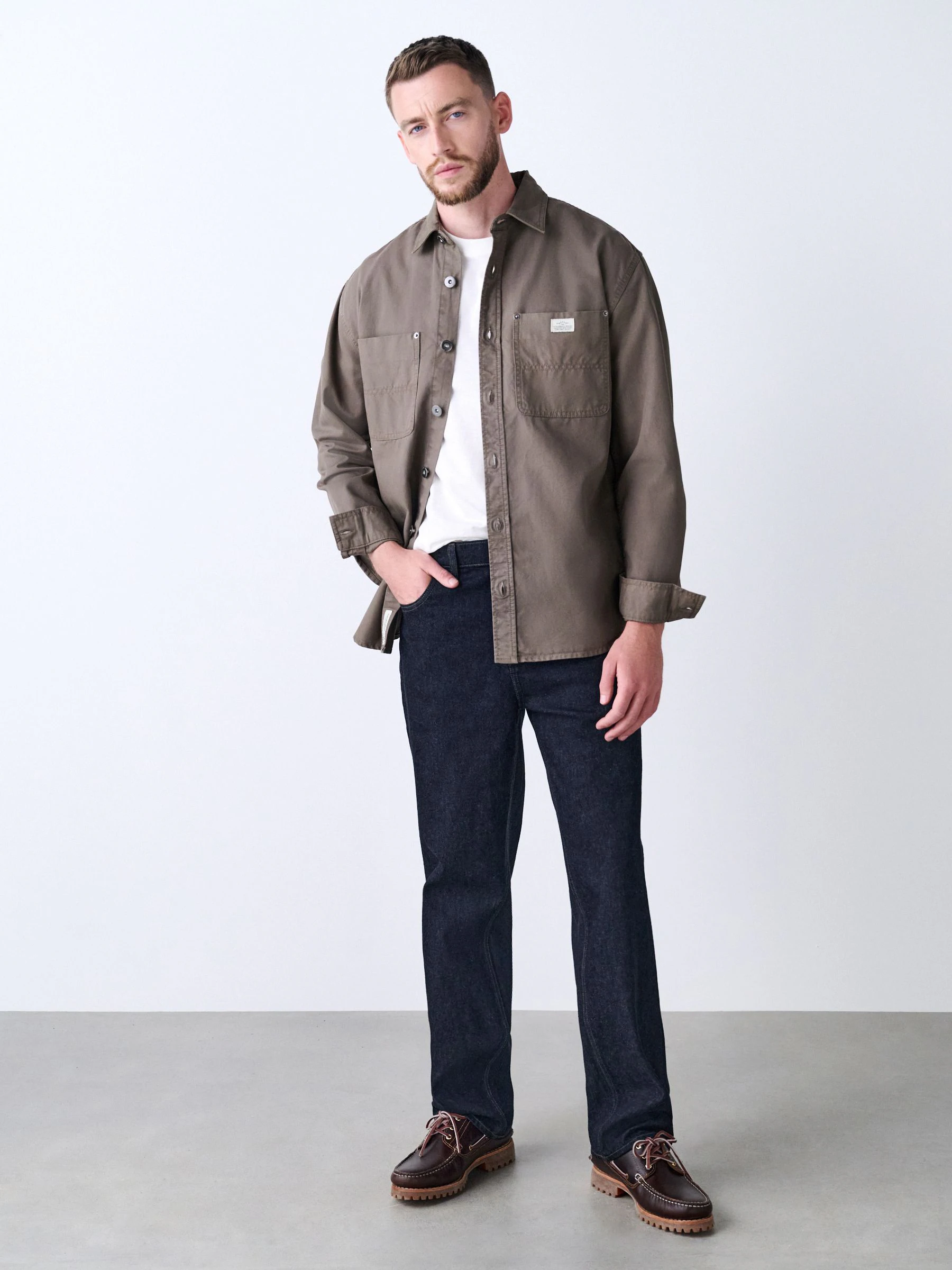 Donker indigo met wassing - Straight fit - Vintage wash denim jeans