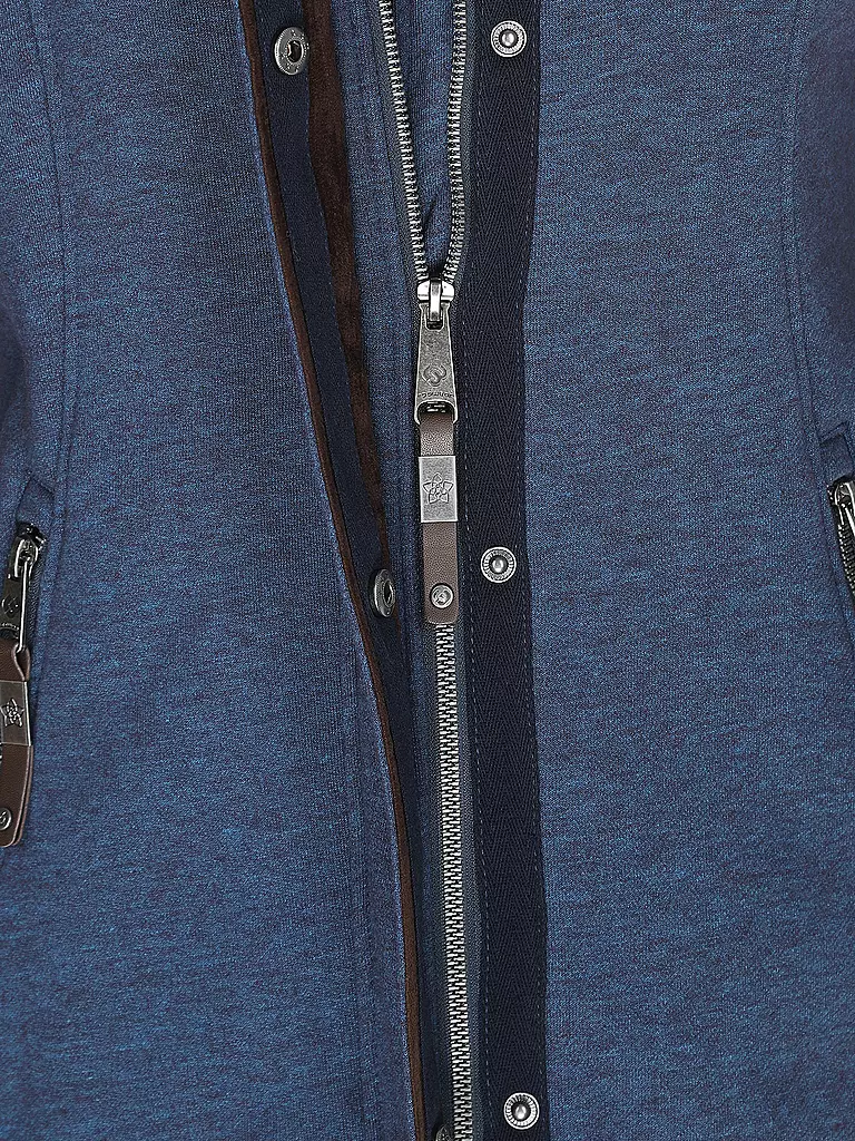 RAGWEAR Sweatjacke LONG LETRICE blau