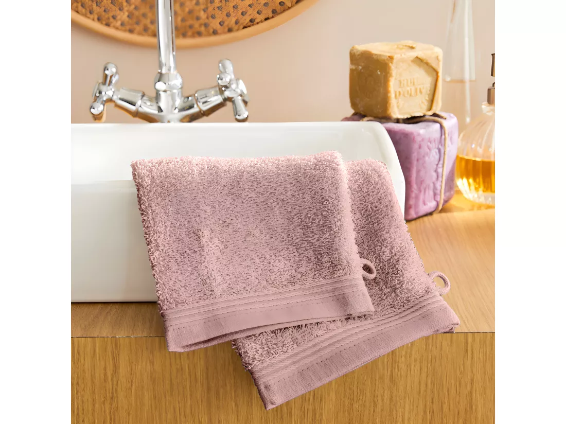 Lot de 2 gants de toilette 