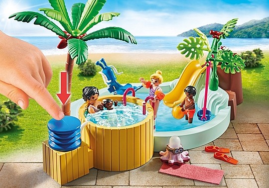 Playmobil - Børnepool med boblebad (71529)