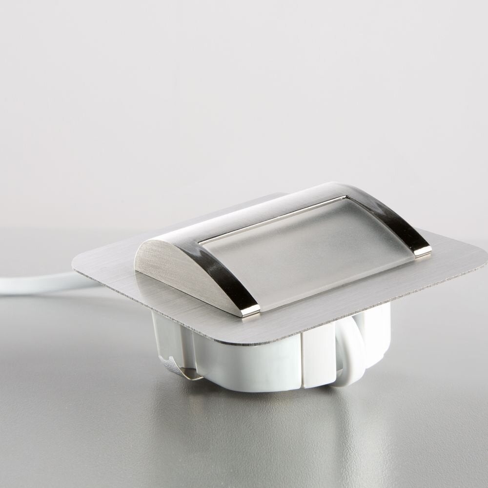 LED inbouwspot 3000K van staal zonder bewegingsmelder