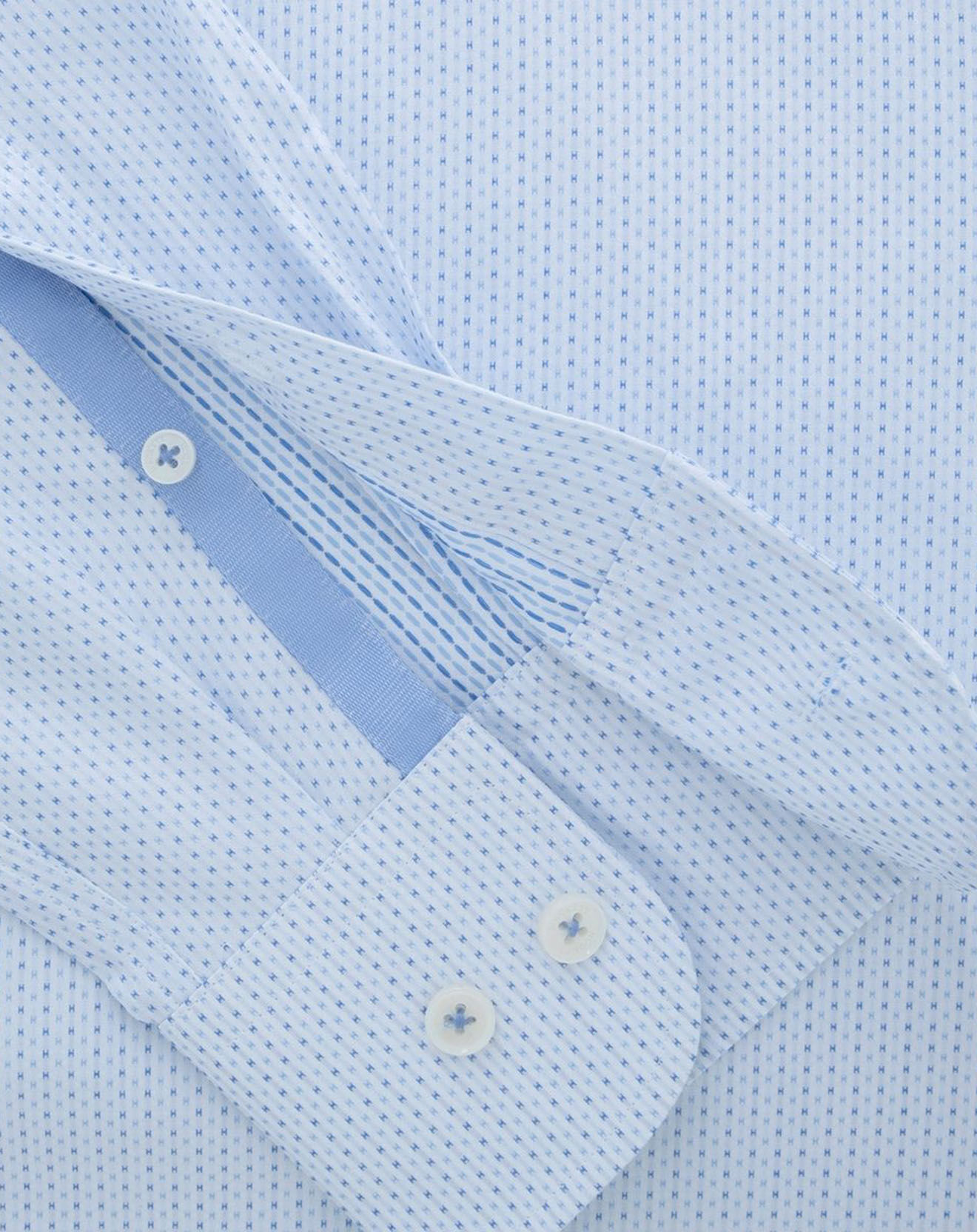 Hackett London Chemise Classic Fit Jacquard imprimée bleu/blanc