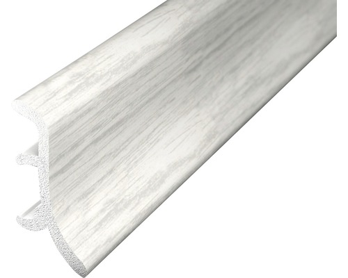 Geschuimde plint, aswit, 48x2500 mm