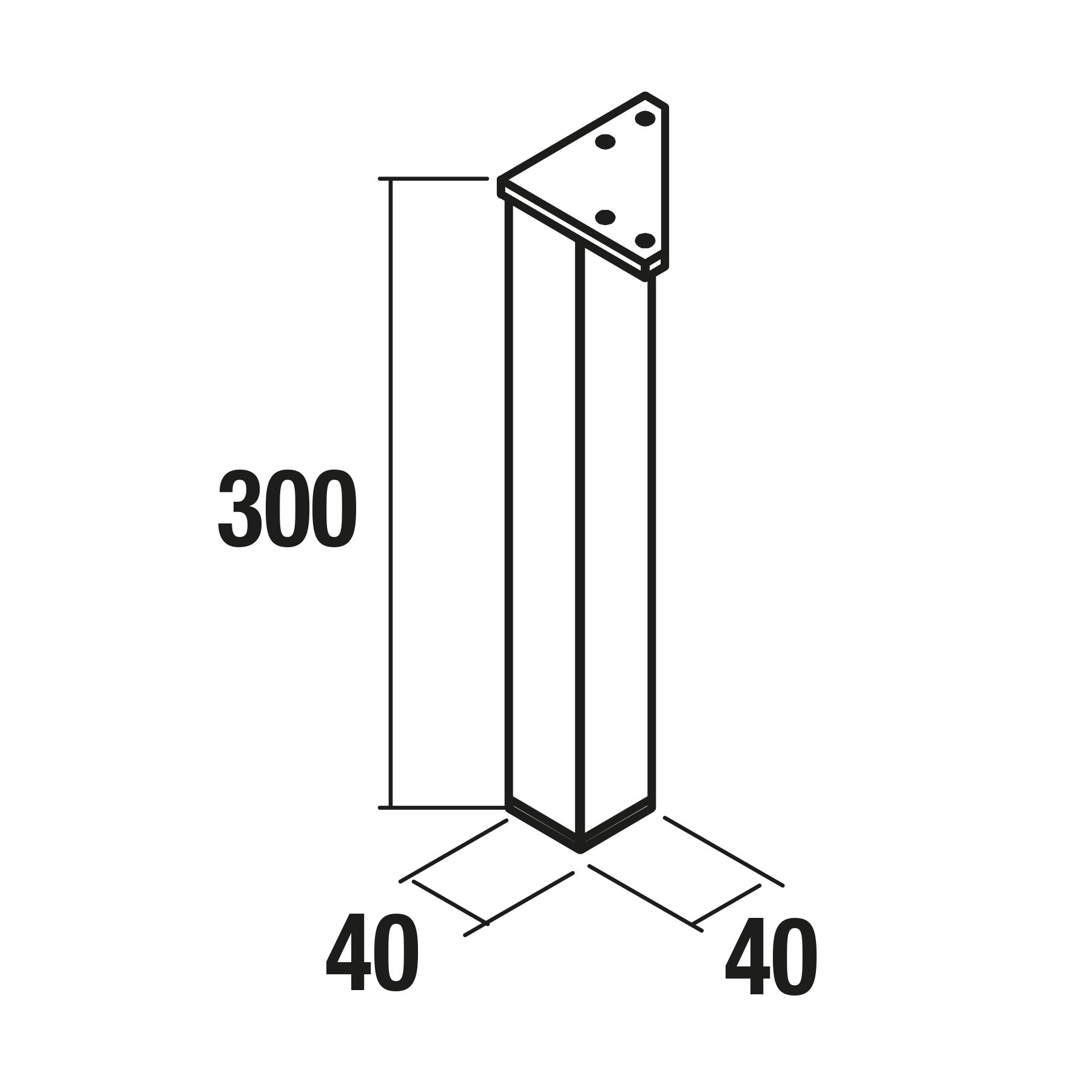 Muebles set van 2 poten voor badkamermeubel 30cm
