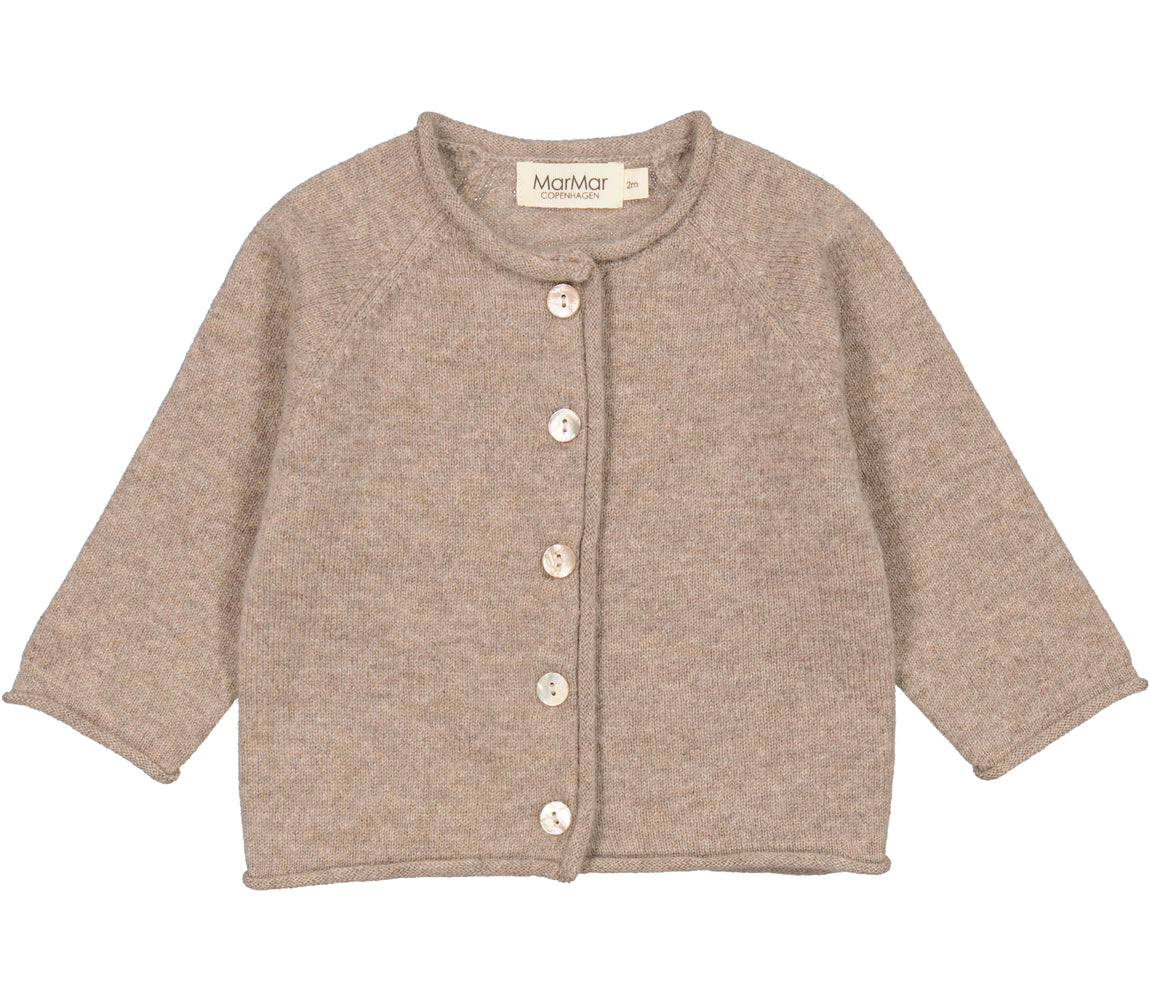 Tamla, Kashmir Cardigan - Linseed Mel.