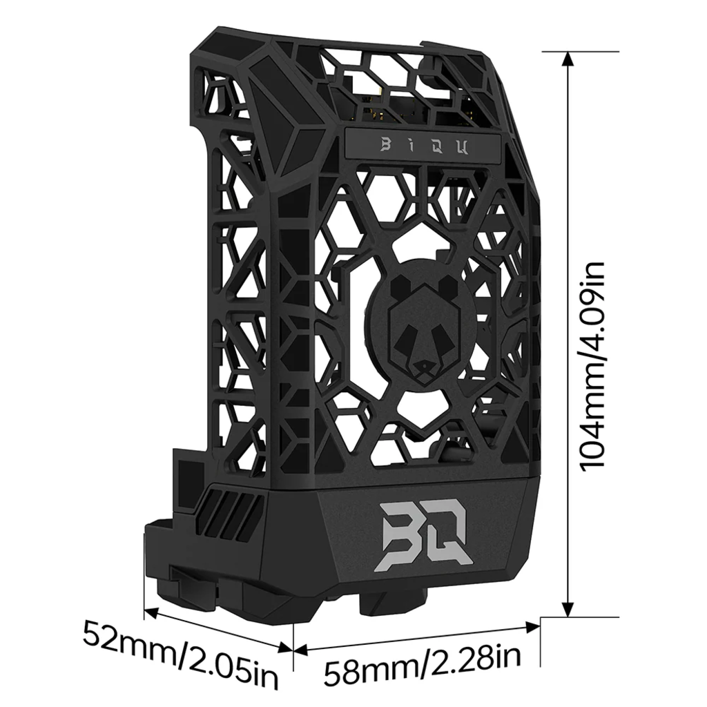 BIQU  Panda Jetpack V2 Extruder Frontcover Black, Bambu Lab X1/P1    Ultraleichtes Design für maximale Präzision!