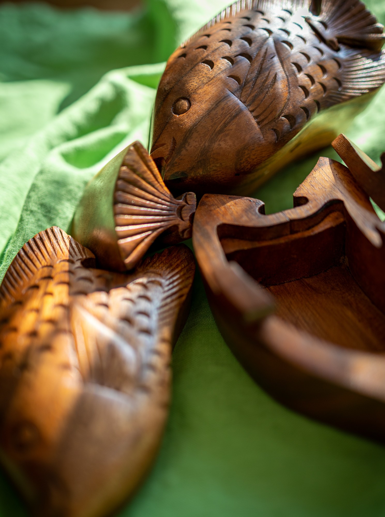 Secret Box 'Fish', braun, T 7,5 cm, B 13,5 cm, H 6,5 cm von fischer's lagerhaus