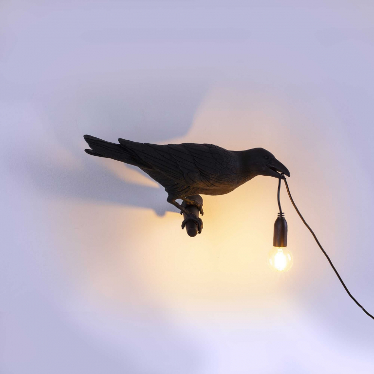 Seletti Bird Looking wandlamp rechts buiten wit