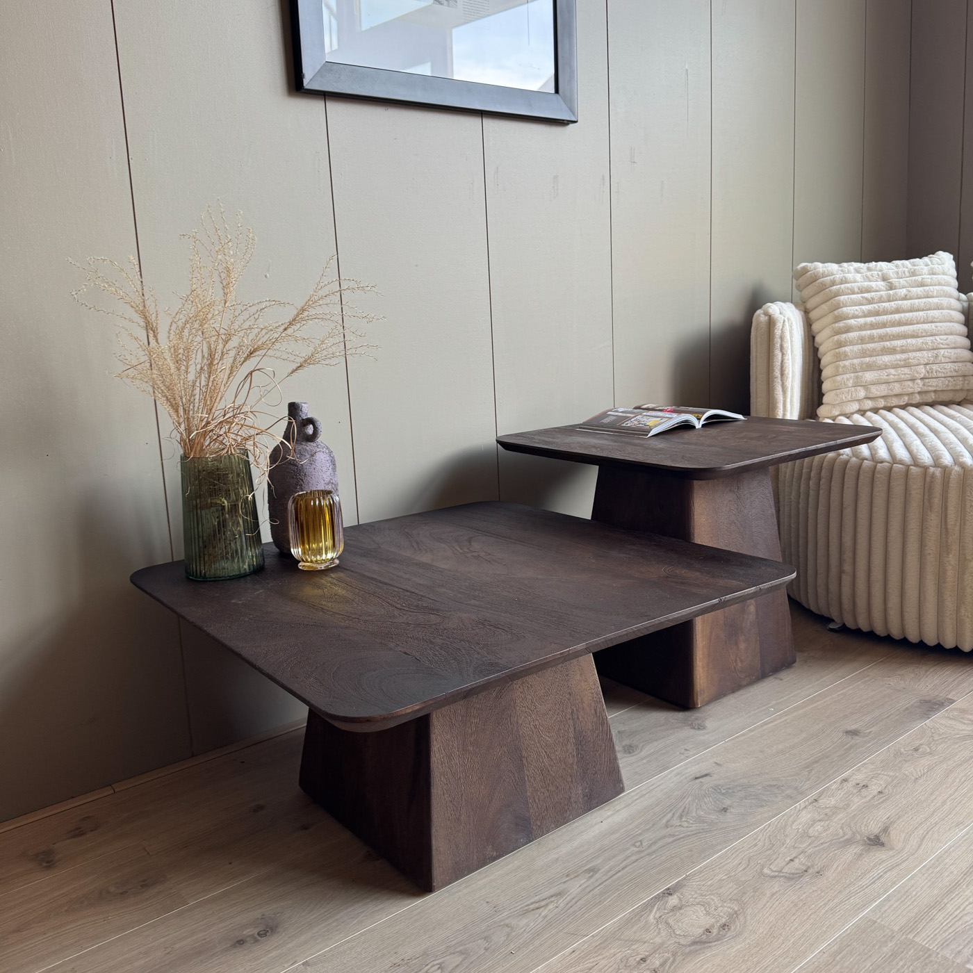 Salontafel Nice set van 2 bruin