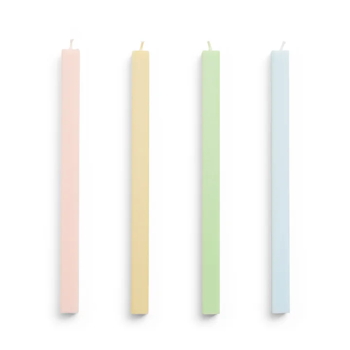 HAY - Square Stabkerzen H 24 cm, pastel (4er-Set)