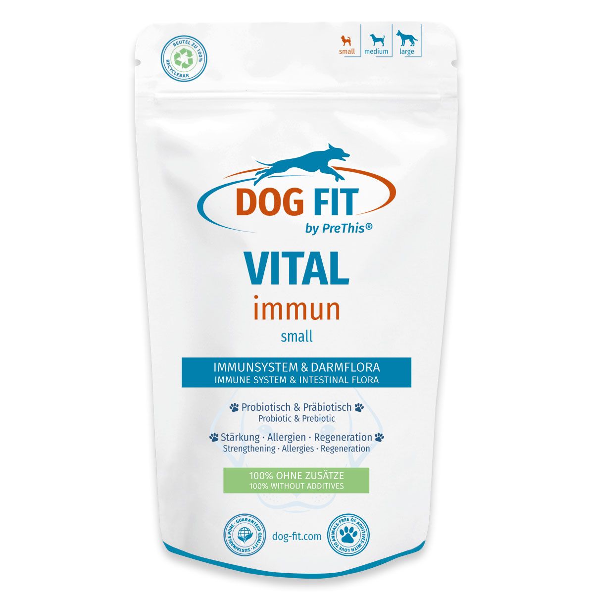 DOG FIT by PreThis® VITAL immun für Hunde » Stärkung, Darmaufbau, bei Allergien (small)