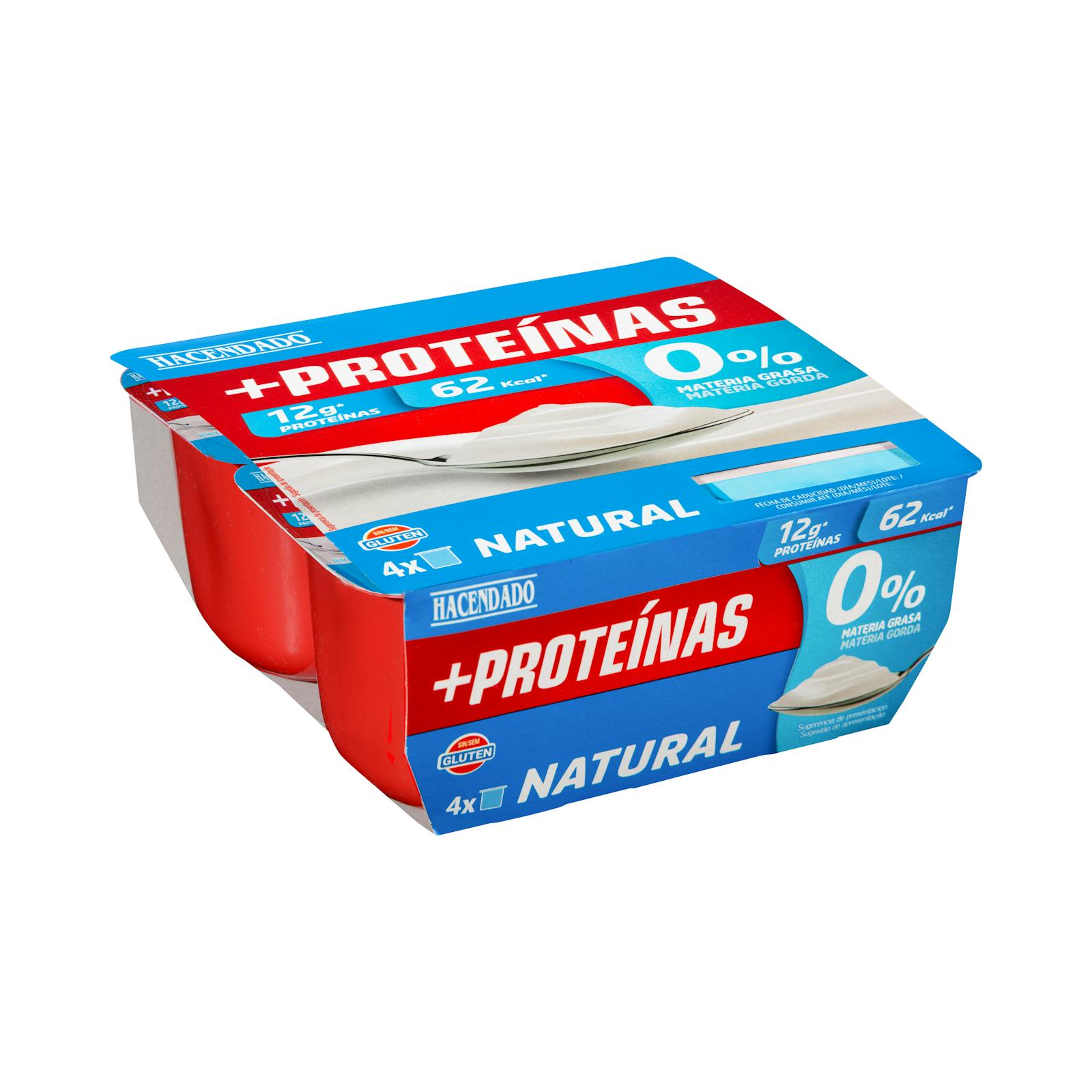 Dessert laitier naturel + Protéines Hacendado 0% mg 12 g de protéines