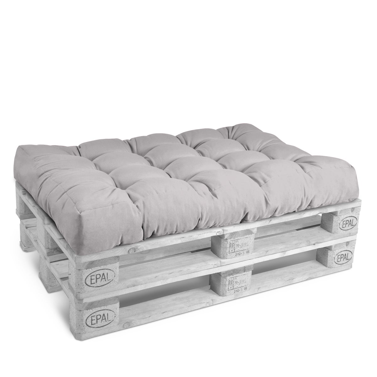 Beautissu ECO Style Pallet Kussen Zitting 120x80x15cm Grijs