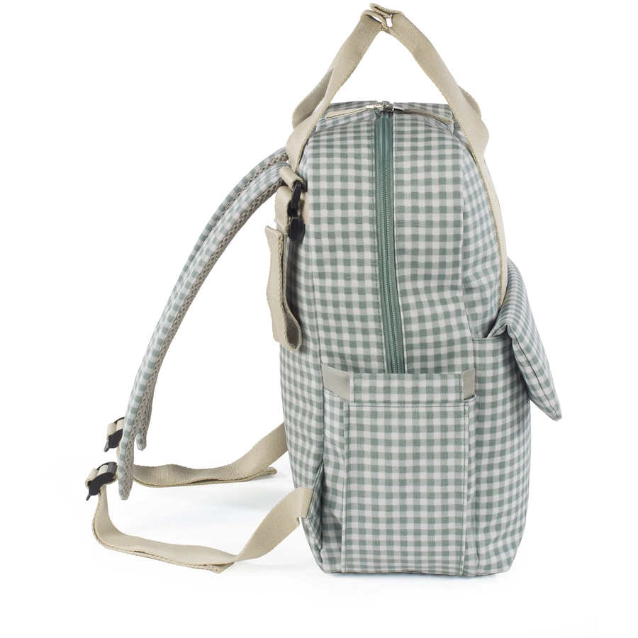 Walking Mum Wickelrucksack I Love Vichy Grün