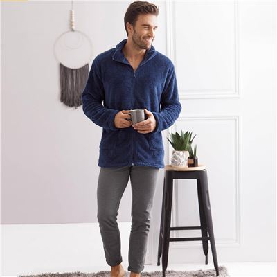 Veste d'intérieur unie - homme - 240 g/m²