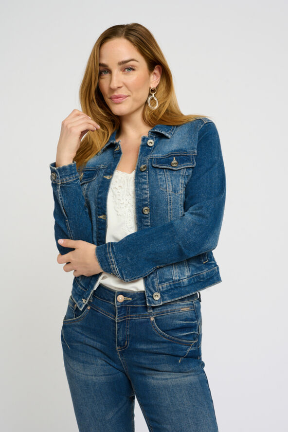 Cream Lisa Denim Jacket Blå
