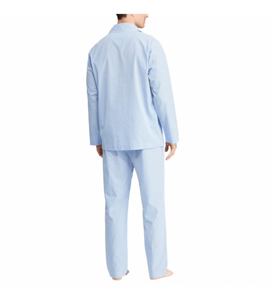 Pijama de duas peças azul Ralph Lauren