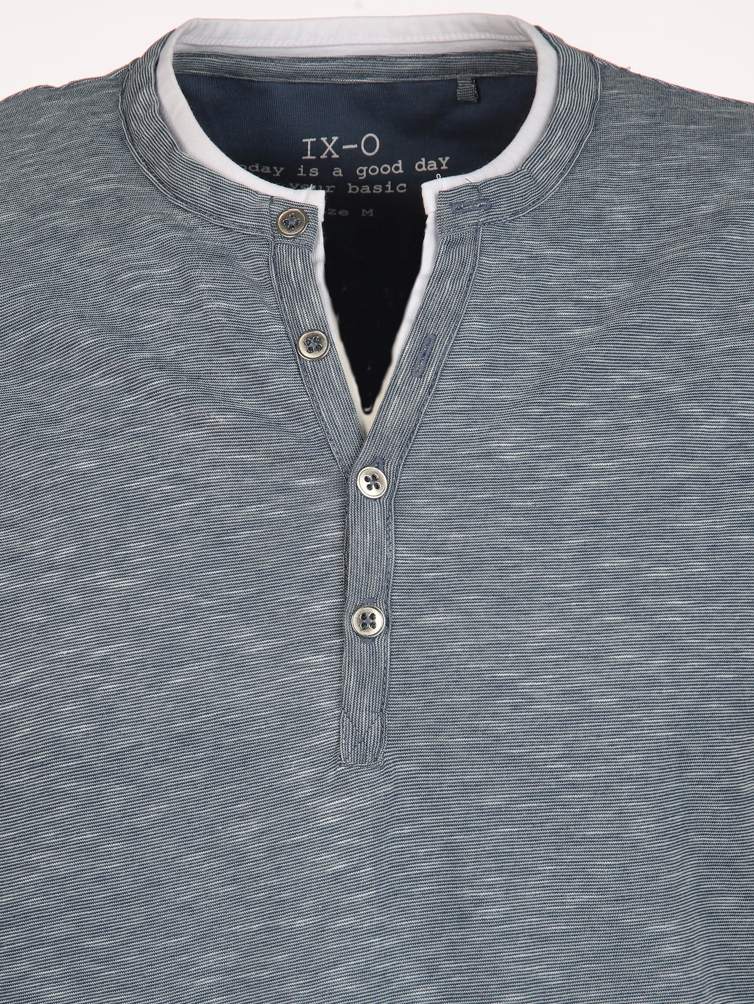 Herren Henleyshirt in 2in1 Optik