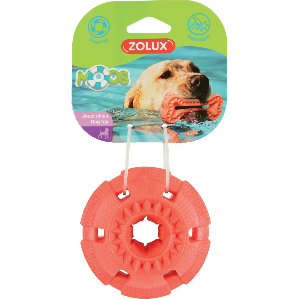 Jouet balle moos ø 9.5 cm tpr flottant orange pour chien