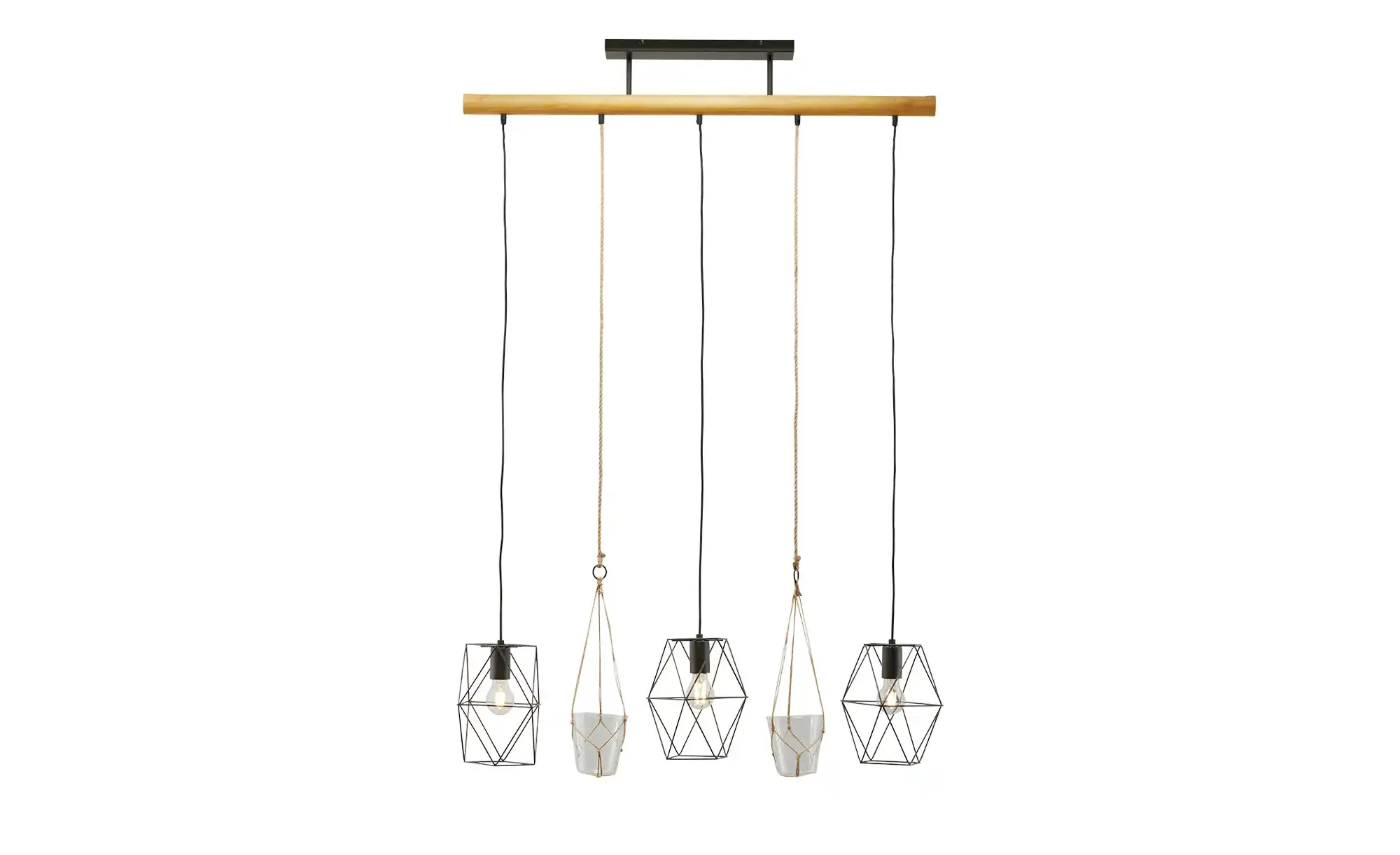 Trio Pendelleuchte, 3-flammig mit Vase