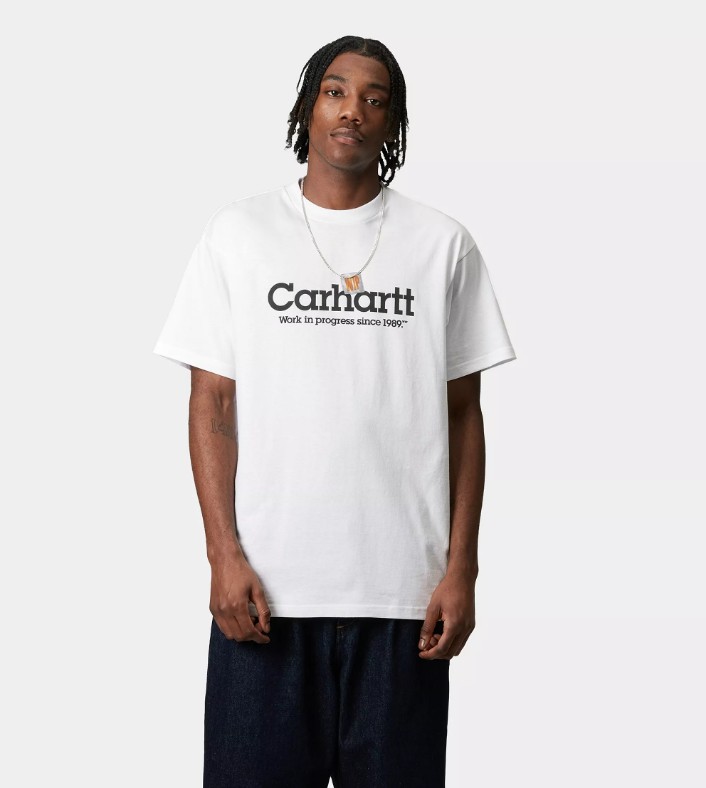 Carhartt WIP SS Label Script T-Shirt White