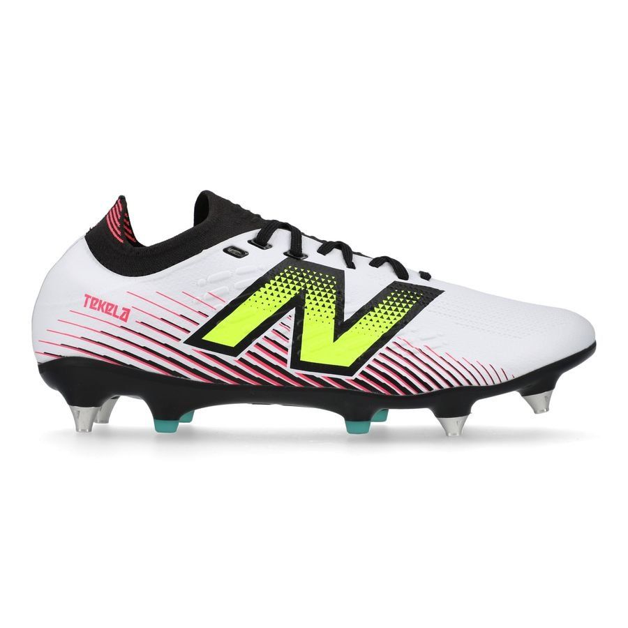 New Balance Tekela V4 Pro Low SG - Blanc/Violet/Jaune Fluo
