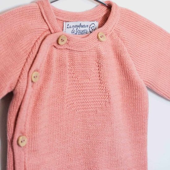 Petits chats Brassière en tricot   Blanc        de               La Manufacture de Layette