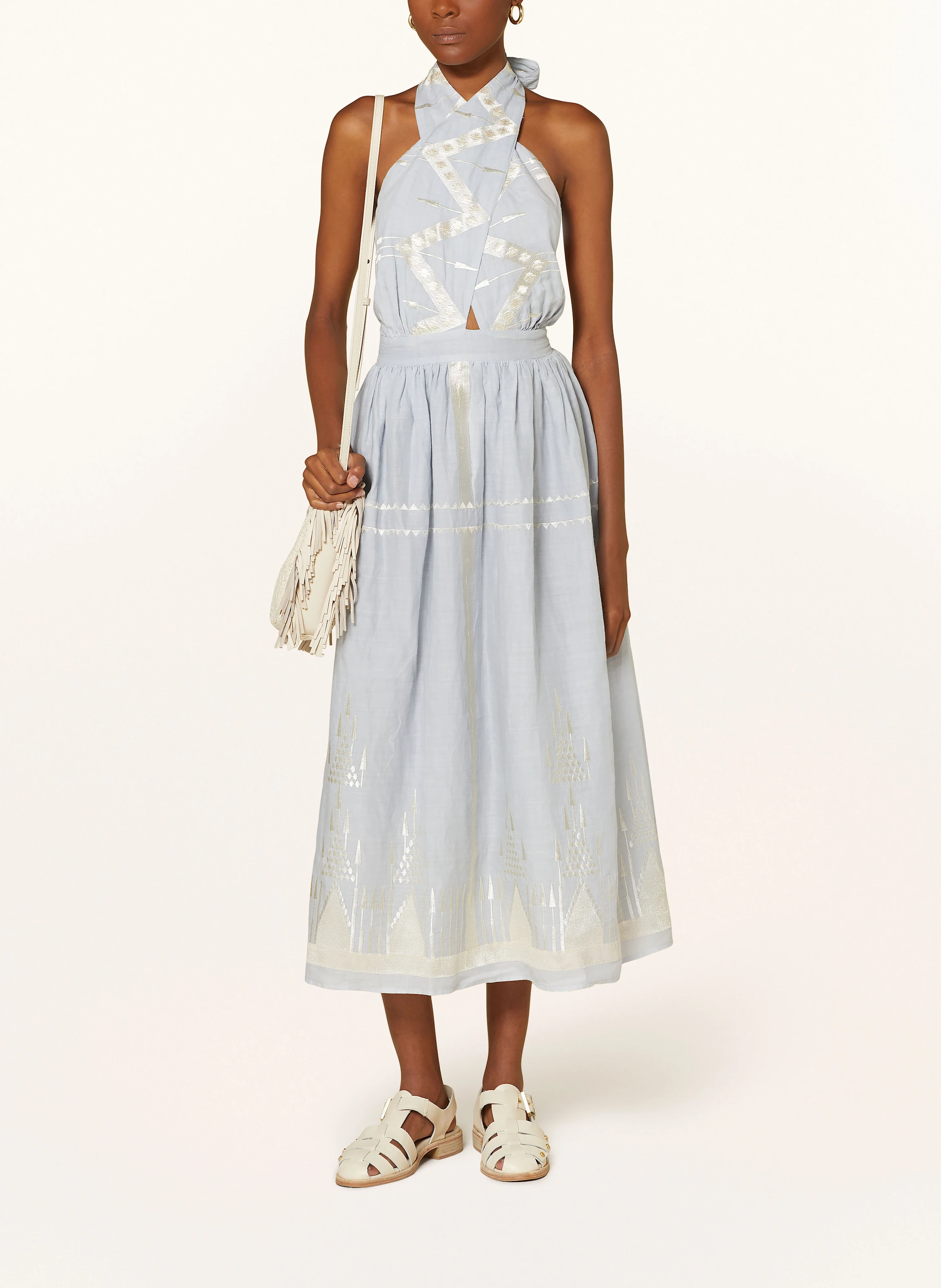 Greek Archaic Kori Strandkleid ROOTS mit Glitzergarn