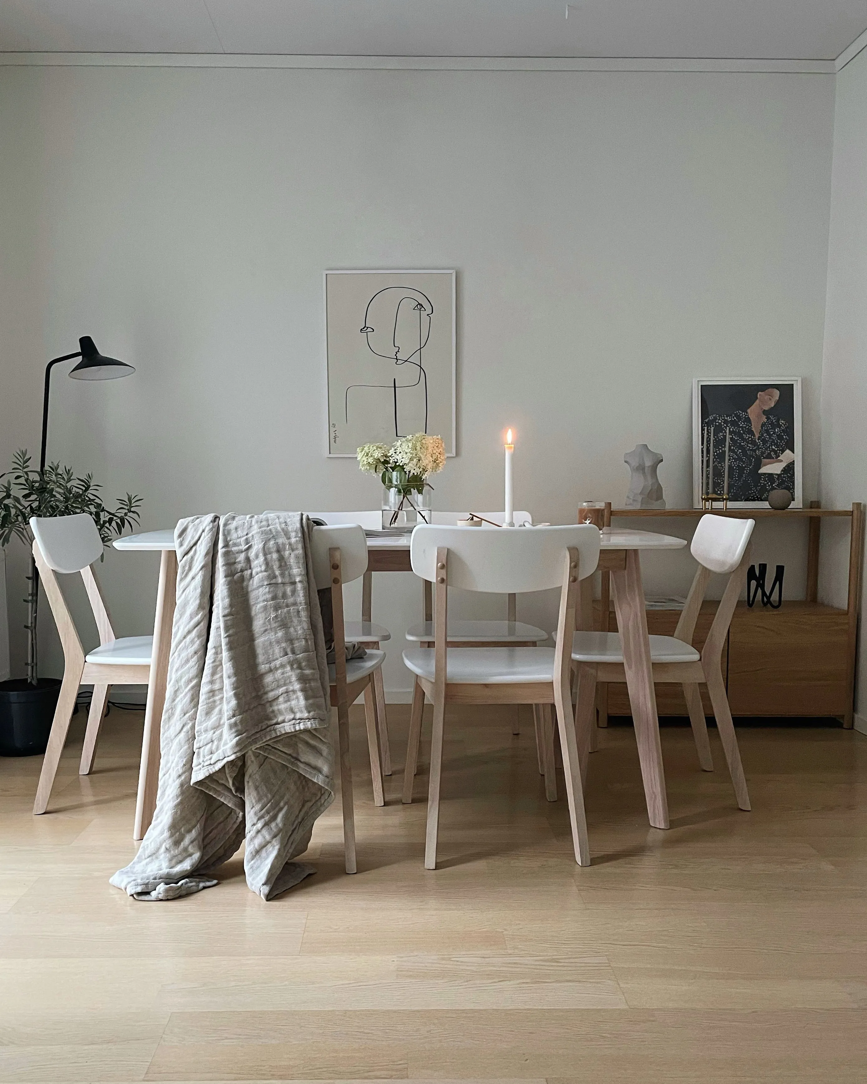 Set van 2 eetkamerstoelen SANTOS Wit
