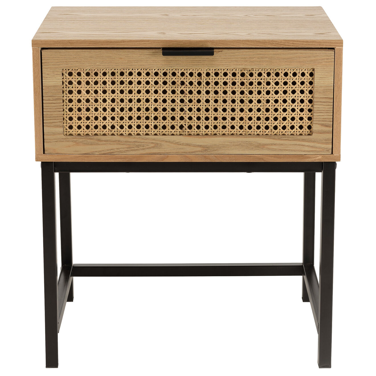 Macabane Chevet 1 tiroir rotin Marceau - 48x34x55 cm