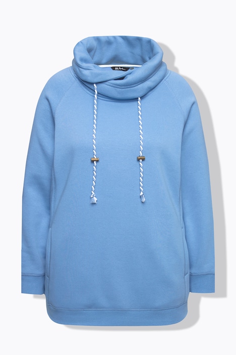 Sweatshirt, weiter Stehkragen, Taschen, Raglan-Langarm