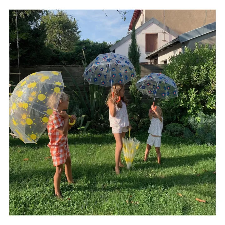 Mathilde Cabanas Parapluie Fleurs adulte | Bleu