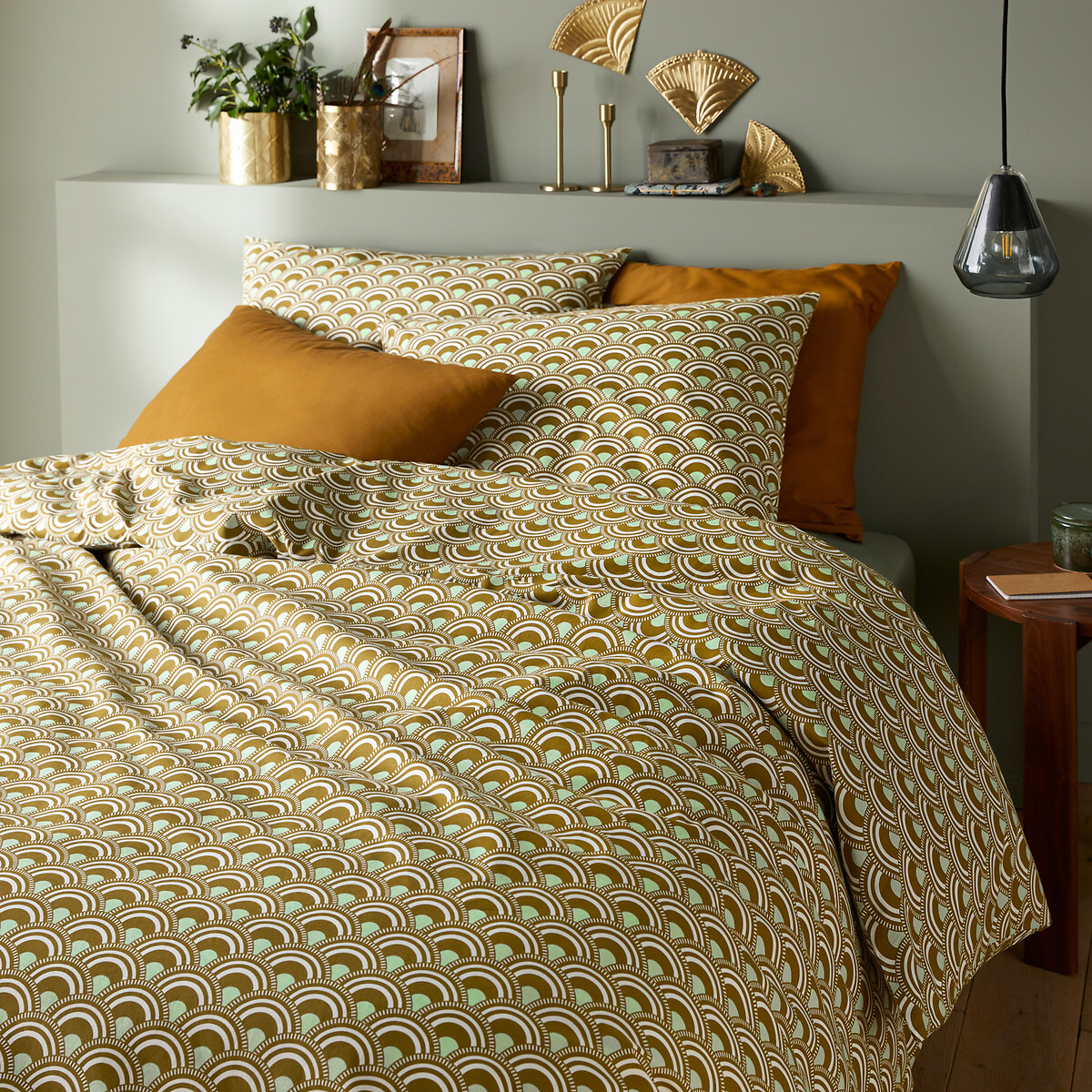 LA REDOUTE INTERIEURS<br>Conjunto de cama de algodão com fronha retangular, Caletta