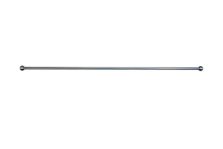 Kit barre de rideau GoodHome embout boule 50/80 Dokos Nickel