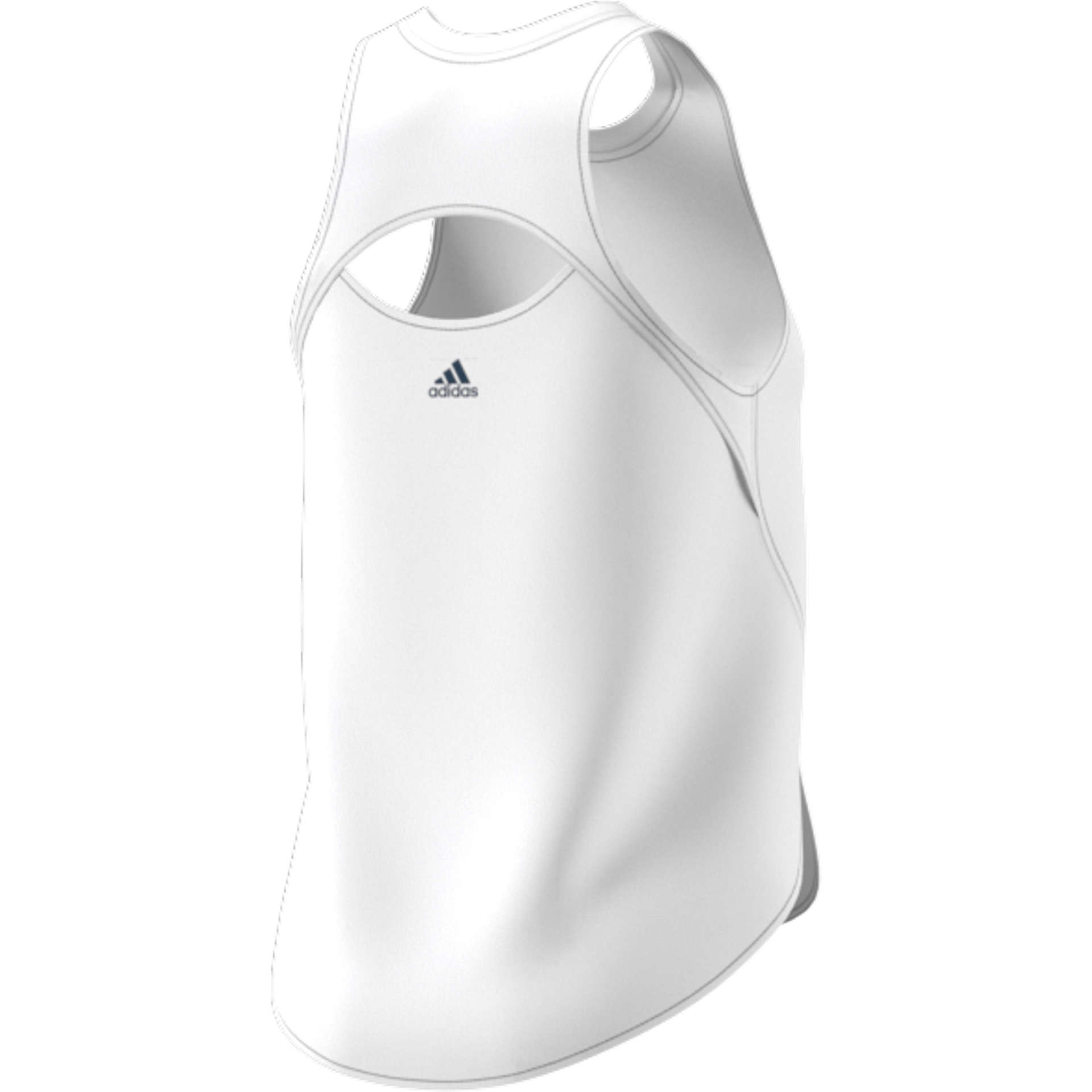 adidas Bos Logo Hardloopshirt Zonder Mouwen Wit Dames
