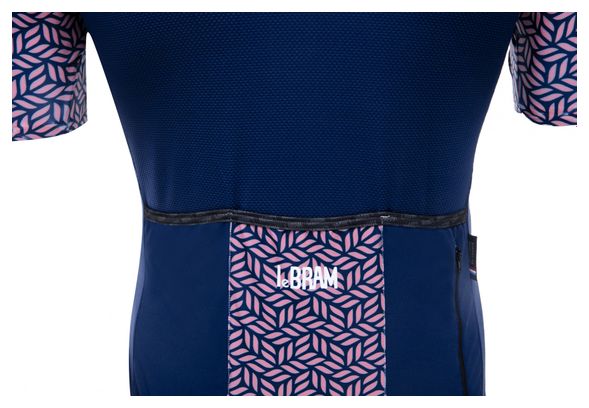 Maillot Manches Courtes LeBram Aspin Bleu Marine Coupe Ajustée
