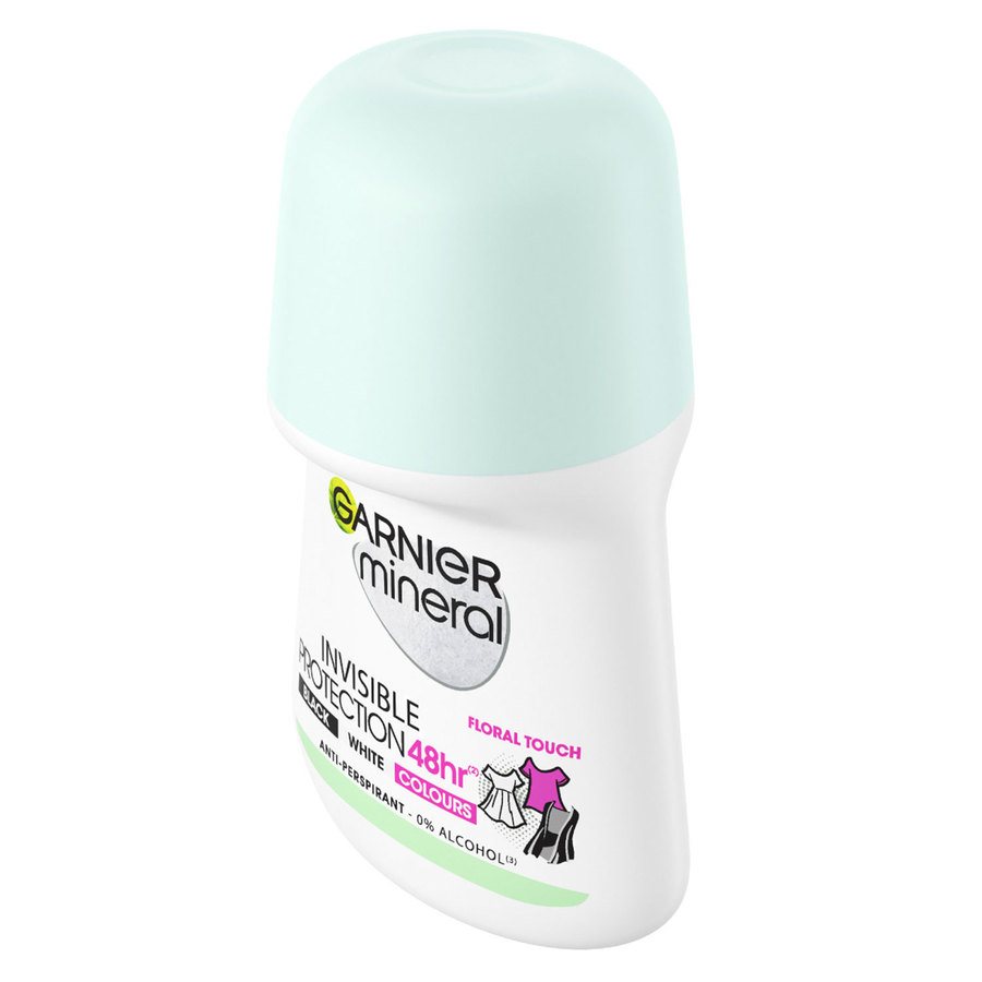 Garnier Mineral Invisible BlackWhiteColours 48hr Roll-On 50ml