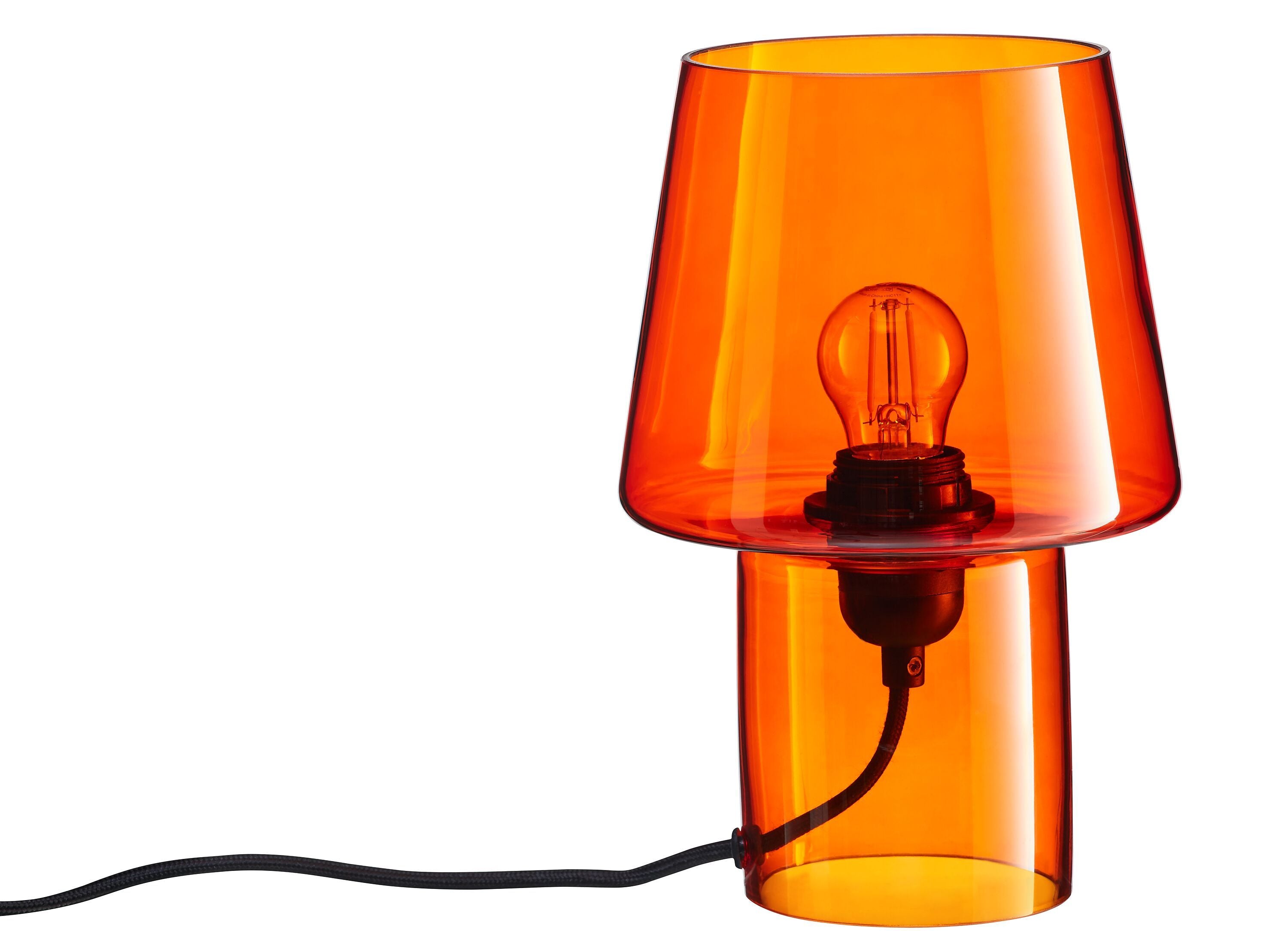 ARIANA Tischleuchte - Orange / H: 25.0 cm x D: 17.0 cm