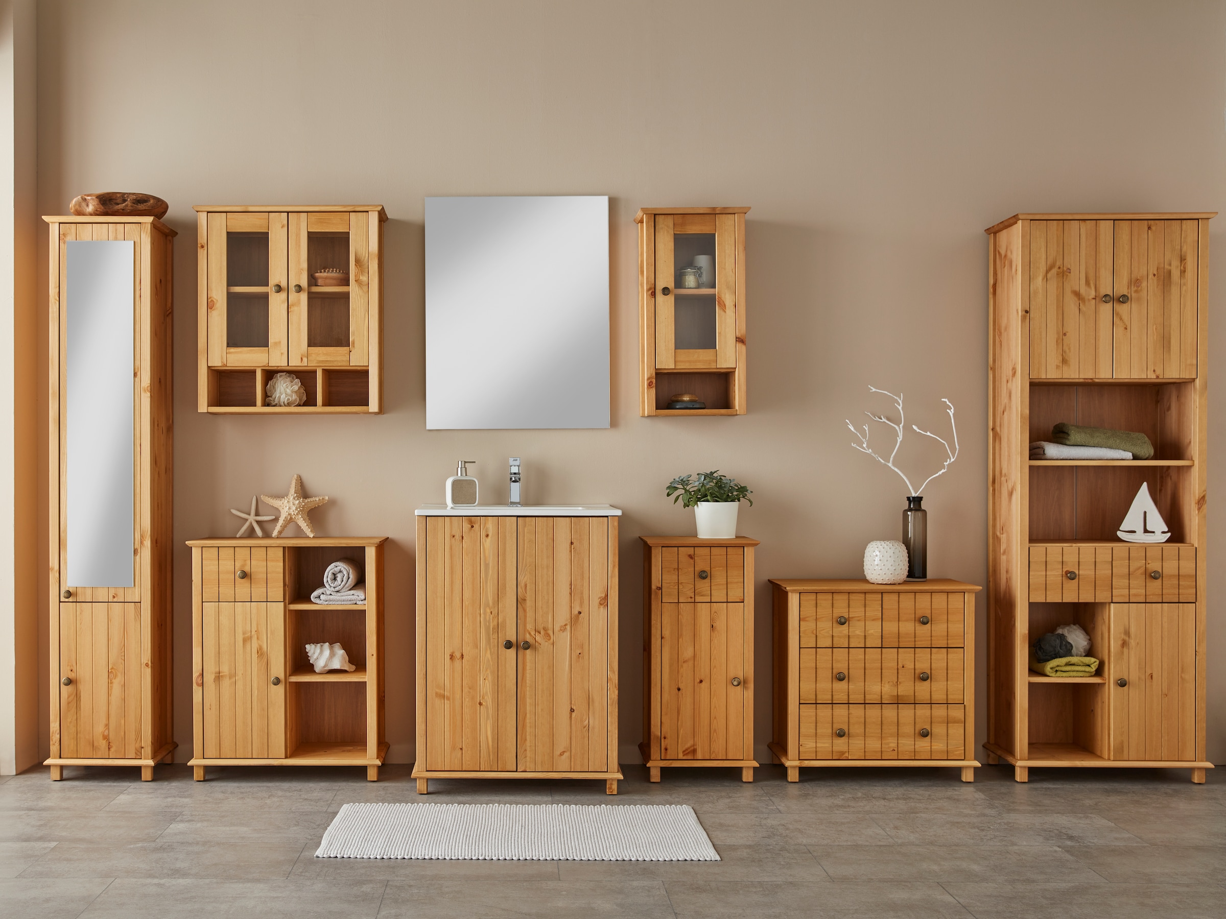 Home affaire Badkommode »Vili« Badezimmerschrank, Unterschrank, Breite 60 cm, aus Massivholz