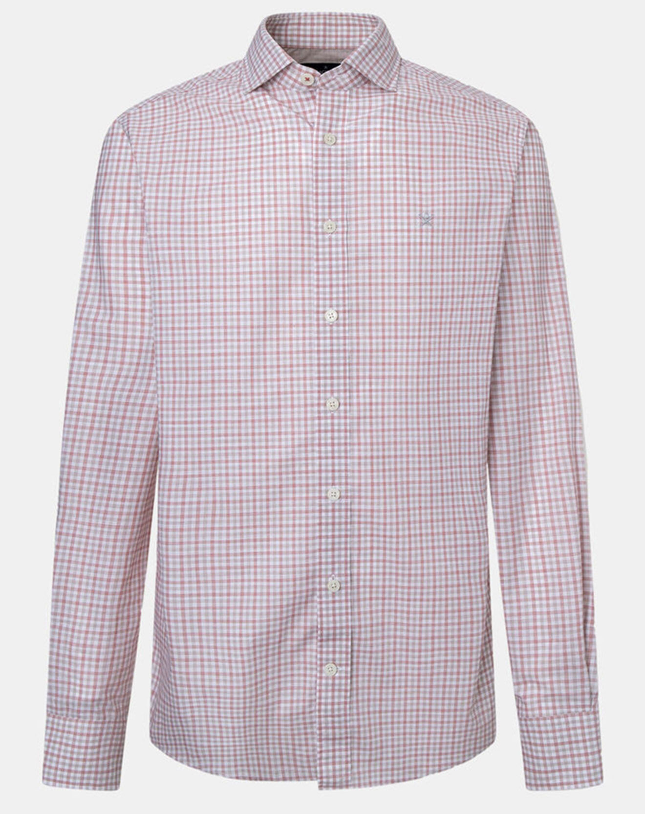 Hackett London Chemise Slim Fit à vichy tricolore orange moyen