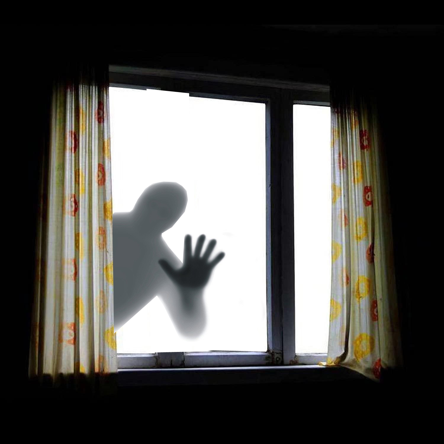 (48x33cm) Halloween Fenster Aufkleber Grusel Fenstersticker Deko - Schatten