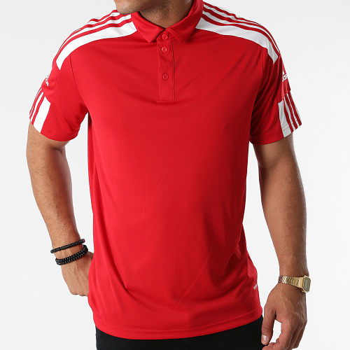 Polo Manches Courtes A Bandes Squad 21 GP6429 Rouge