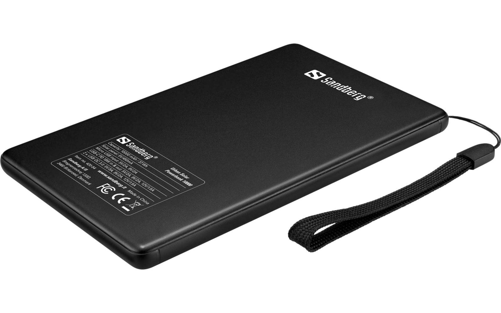 Sandberg 420-54 Urban Solar Powerbank schwarz 10000 mAh