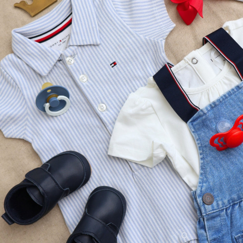 Køb Tommy Hilfiger Breezy Blue Ithica Stripe Shortall