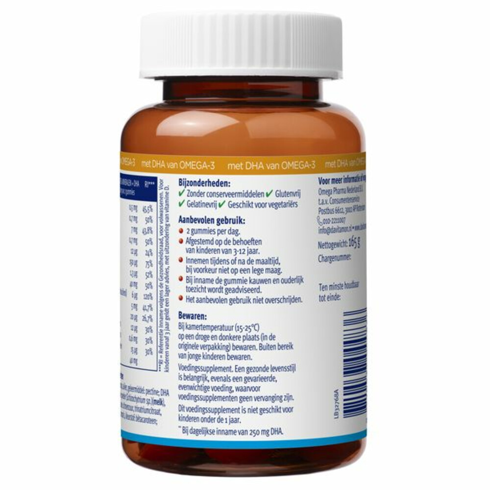 2x Davitamon Davitamon Junior Brain Multivitamines Citrus60 gummies